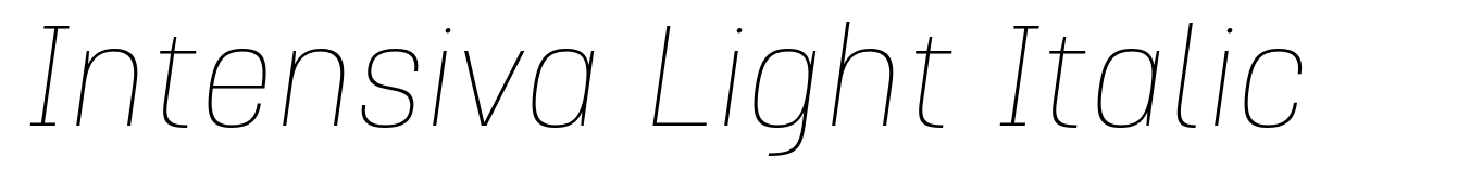 Intensiva Light Italic